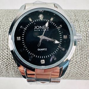 Jones New York Silver and Black Women's Watch